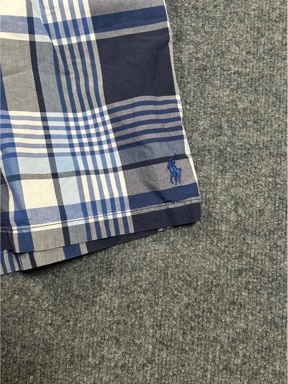 Polo Ralph Lauren Men's Blue Plaid Swim Shorts Size M